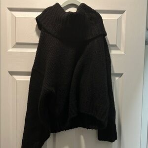 Pilcro Black Cowl Neck Sweater